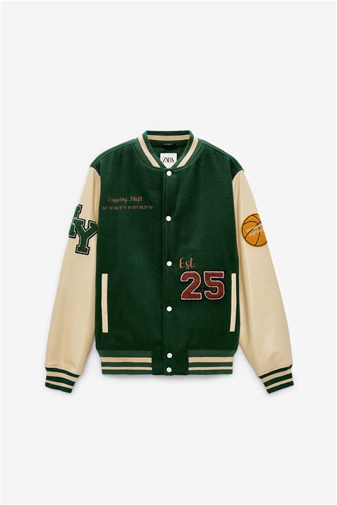 zara varsity jacket|Jackets and Coats For Girls